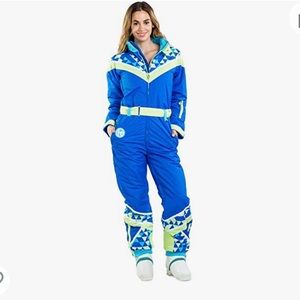 Ski Suit Tipsy Elves neon with triangles Vintage Inspired small nwot